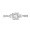 Thumbnail Image 2 of 1/5 CT. T.W. Princess-Cut Diamond Frame with Heart Sides Promise Ring in 10K White Gold