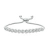 Thumbnail Image 1 of 1/10 CT. T.W. Diamond Sideways Heart Bolo Bracelet in Sterling Silver - 9.0"