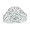 Thumbnail Image 1 of 1 CT. T.W. Multi-Diamond Art Deco Multi-Row Ring in 10K White Gold