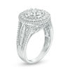 Thumbnail Image 2 of 1 CT. T.W. Multi-Diamond Art Deco Multi-Row Ring in 10K White Gold