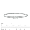 Thumbnail Image 2 of 1 CT. T.W. Hexagon Multi-Diamond Three Stone Bangle in 10K White Gold