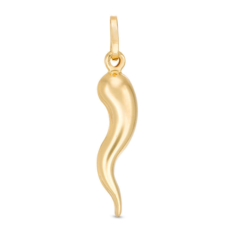 Italian Horn Pendant in Gold – DelBrenna