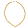 Thumbnail Image 0 of Made in Italy Triple Row Rope Chain "V" Necklace in 14K Gold - 17.5"