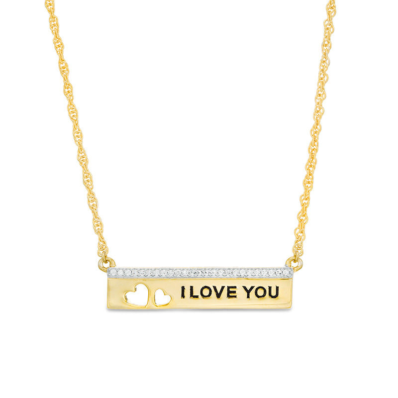 Zales gold bar necklace clearance