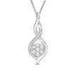 Thumbnail Image 0 of 1/10 CT. T.W. Composite Diamond Flame Pendant in Sterling Silver
