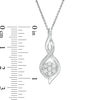Thumbnail Image 1 of 1/10 CT. T.W. Composite Diamond Flame Pendant in Sterling Silver