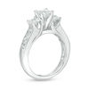 Thumbnail Image 2 of 2 CT. T.W. Princess-Cut Diamond Past Present Future® Channel Engagement Ring in 14K White Gold