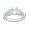 Thumbnail Image 3 of 2 CT. T.W. Princess-Cut Diamond Past Present Future® Channel Engagement Ring in 14K White Gold