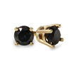 Thumbnail Image 0 of 1/3 CT. T.W. Black Diamond Solitaire Stud Earrings in 10K Gold