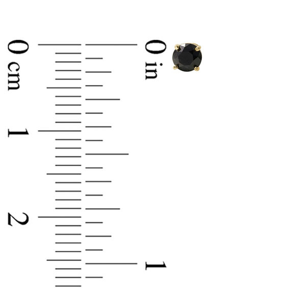 1/3 CT. T.W. Enhanced Black Diamond Solitaire Stud Earrings in 10K Gold 1/3 CT. T.W. Enhanced Black Diamond Solitaire Stud Earrings in 10K Gold