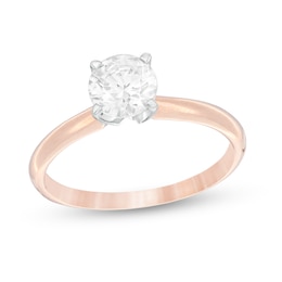 1-1/5 CT. Diamond Solitaire Engagement Ring in 14K Rose Gold (J/I3)