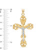 Thumbnail Image 1 of Men's Crucifix Gothic-Style Necklace Charm in 10K Two-Tone Gold