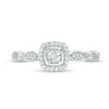 Thumbnail Image 2 of 1/10 CT. T.W. Diamond Square Frame Promise Ring in Sterling Silver