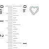 Thumbnail Image 2 of 1/10 CT. T.W. Diamond Lined Heart Stud Earrings in Sterling Silver