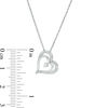 Thumbnail Image 1 of Diamond Accent Offset Heart Pendant in 10K White Gold