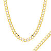 Thumbnail Image 0 of Men's 5.7mm Diamond-Cut Curb Chain Necklace in 14K Two-Tone Gold - 20"