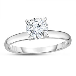 7/8 CT. Diamond Solitaire Engagement Ring in 14K White Gold