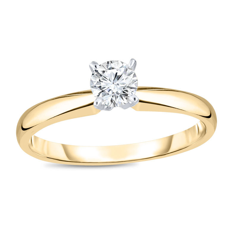 1/3 CT. Diamond Solitaire Engagement Ring in 14K Gold