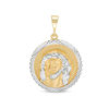 Thumbnail Image 1 of Diamond-Cut Jesus Reversible Necklace Charm in 10K Gold