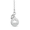 Thumbnail Image 2 of Enchanted Disney Belle Diamond Accent Rose in Glass Dome Pendant in Sterling Silver and 10K Rose Gold - 24"