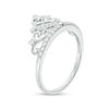 Thumbnail Image 2 of Lab-Created White Sapphire Crown Ring in Sterling Silver