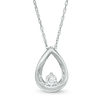 Thumbnail Image 0 of 1/15 CT. Diamond Solitaire Teardrop Pendant in Sterling Silver (J/I3)