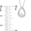 Thumbnail Image 2 of 1/15 CT. Diamond Solitaire Teardrop Pendant in Sterling Silver (J/I3)