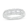 Thumbnail Image 1 of 1/2 CT. T.W. Baguette and Round Diamond Band in 10K White Gold