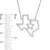 Thumbnail Image 1 of Lab-Created White Sapphire Texas with Star Necklace in Sterling Silver
