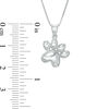Thumbnail Image 1 of Lab-Created White Sapphire Accent Paw Print Pendant in Sterling Silver