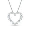 Thumbnail Image 1 of 1/4 CT. T.W. Diamond Bubbly Heart Pendant in 10K White Gold