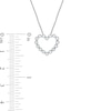 Thumbnail Image 1 of 1/4 CT. T.W. Diamond Bubbly Heart Pendant in 10K White Gold