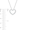 Thumbnail Image 2 of 1/4 CT. T.W. Diamond Bubbly Heart Pendant in 10K White Gold
