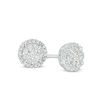 Thumbnail Image 1 of 1/4 CT. T.W. Composite Diamond Frame Stud Earrings in 10K White Gold