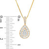 Thumbnail Image 1 of 1/4 CT. T.W. Composite Diamond Teardrop Frame Pendant in 10K Gold