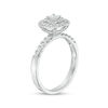 Thumbnail Image 2 of 1/2 CT. T.W. Princess-Cut Diamond Double Frame Engagement Ring in 10K White Gold