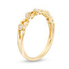 Thumbnail Image 1 of 1/10 CT. T.W. Diamond Vintage-Style Floral Band in 10K Gold
