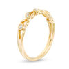 Thumbnail Image 2 of 1/10 CT. T.W. Diamond Vintage-Style Floral Band in 10K Gold
