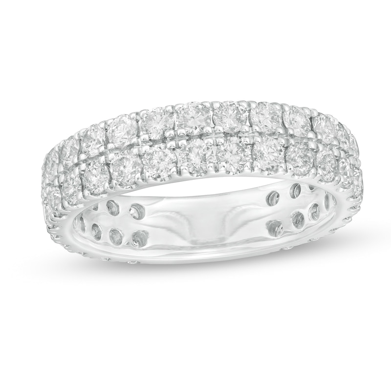 2 CT. T.W. Diamond Double Row Band in 14K White Gold