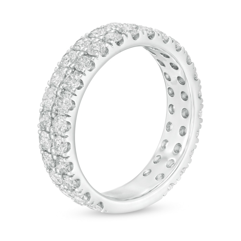 2 CT. T.W. Diamond Double Row Band in 14K White Gold
