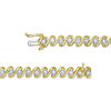 Thumbnail Image 2 of 1/2 CT. T.W. Diamond "S" Tennis Bracelet in Sterling Silver with 14K Gold Plate - 7.25"