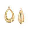 Bold Open Teardrop Earring Jackets in 10K Gold