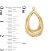 Thumbnail Image 1 of Bold Open Teardrop Earring Jackets in 10K Gold