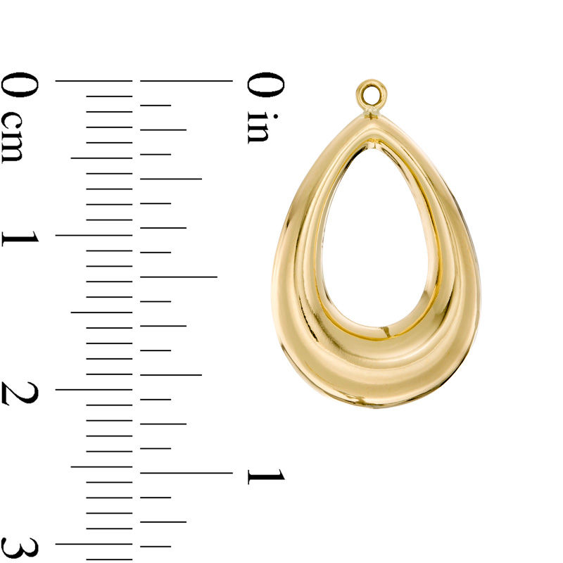 Bold Open Teardrop Earring Jackets in 10K Gold