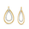 Thumbnail Image 0 of Diamond-Cut Double Teardrop Earring Jackets in 10K Two-Tone Gold