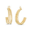 Thumbnail Image 1 of Double J-Hoop Earring Jackets in 10K Gold