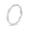 Thumbnail Image 2 of 1/3 CT. T.W. Diamond Twist Band in 10K White Gold - Size 7