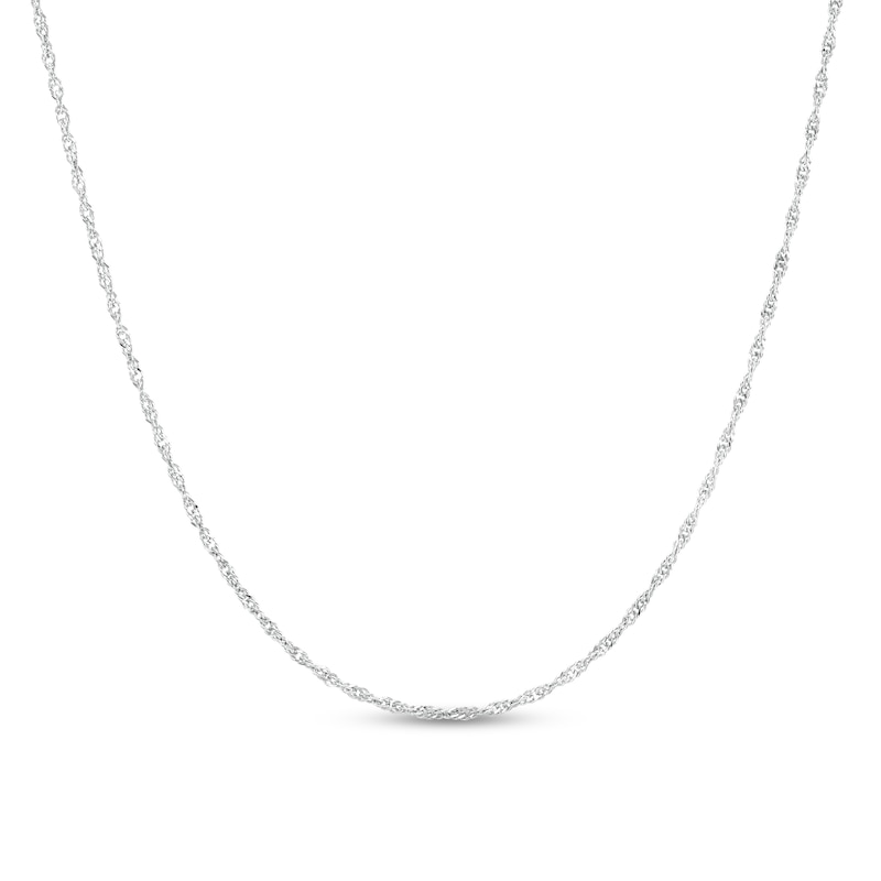 Main Image 1 of 1.35mm Singapore Chain Necklace in Sterling Silver - 20"