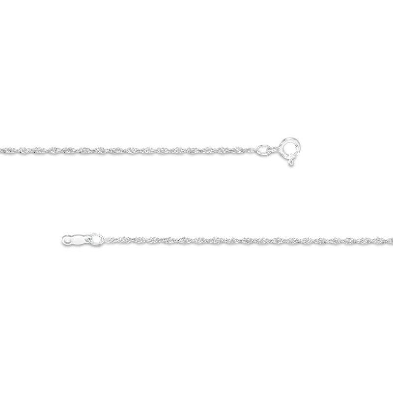 Main Image 4 of 1.35mm Singapore Chain Necklace in Sterling Silver - 20"