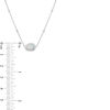 Thumbnail Image 2 of Pear-Shaped Lab-Created Opal and White Sapphire Frame Necklace and Stud Earrings Set in Sterling Silver